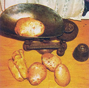 
Potatoes and other root crops come abundantly from the garden. 
